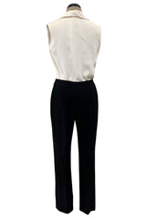 Spring 2006 Chanel by Karl Lagerfeld Haute Couture Pant Set w Detachable Collar & Sleeves