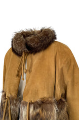 Rare 1968 Bonnie Cashin Museum Held Fox Fur & Suede Coat