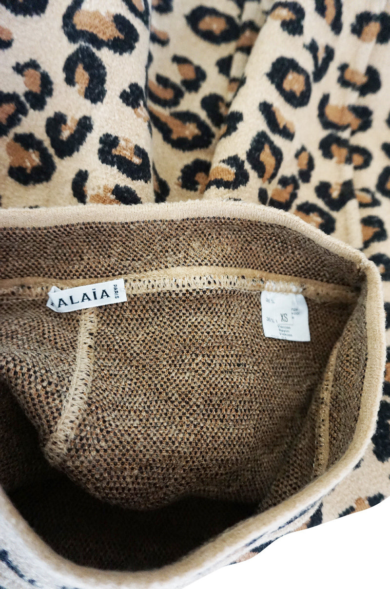 Rare 1991 Collection Azzedine Alaia Leopard Skirt