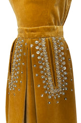 Rare 1950s Jeanne Lanvin - Castillo Demi Couture Beaded Velvet Set