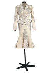 Highly Documented Spring 2004 Alexander McQueen 'Deliverance' Look 55 Patchwork Suit