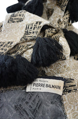 1960s Pierre Balmain Knit Lurex Pom Pom Mini Dress