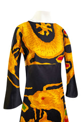 Spring 2001 Valentino Re-Edit of the Famous 1969 Haute Couture Printed Silk Dragon Dress