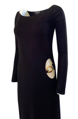 Important Fall 1996 Tom Ford for Gucci KeyHole Gown w Gold G-string Belt