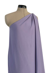Classic 1978 Halston One Shoulder Draped Pastel Purple Jersey Full Length Maxi Dress