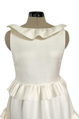 Prettiest Resort 2009 Christian Dior by John Galliano Runway Look 9 Ivory Silk Gazaar Baby Doll Dress