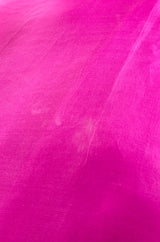 Numbered c.1979 Givenchy Vivid Pink Silk Organza Full Length Maxi Skirt