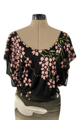 Iconic Spring 2003 Gucci by Tom Ford Runway Cherry Blossom Kimono Mini Dress