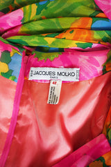 1980s Silk Jacques Molkos Fitted Dress