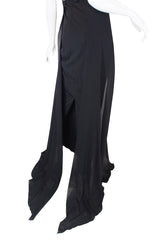 1980s Dramatic Claude Montana Strapless Gown