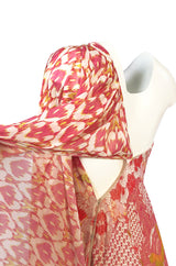 Recent Roberto Cavalli Printed Bias Cut Silk One Shoulder Dress