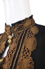 Important 1968 Thea Porter Silk Chiffon Caftan Dress