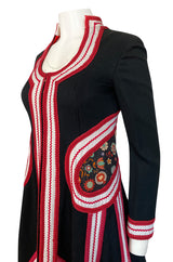 Documented 1970 Malcolm Starr by Youssef Rizkallah Ad Campaign Flared Patchwork Coat or Dress