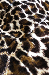 1960s Adele Simpson Amazing Quality Leopard Printed Velveteen Coat