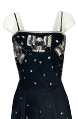 Spring 1974 Chloe by Karl Lagerfeld Sequin Dress Set as Seen on Sylvie Vartan