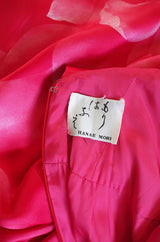 1980s Fine Silk Hanae Mori Pink Gown