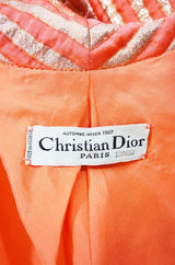 1967 Christian Dior Couture Striped Coat