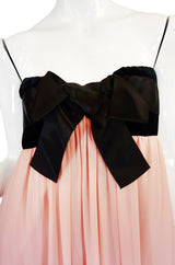 1970s Pink Strapless BIll Blass w Shawl