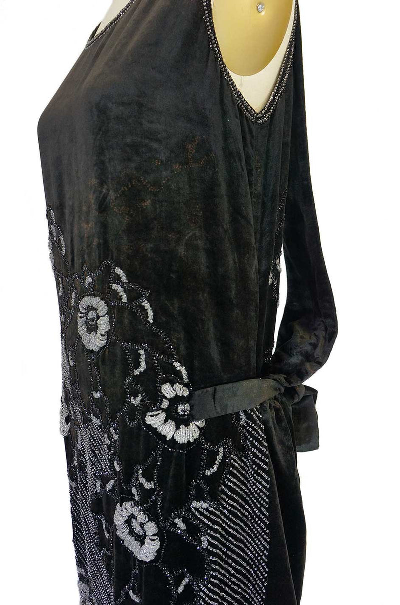Rare 1920s Couture Rue De La Paix Flapper Dress