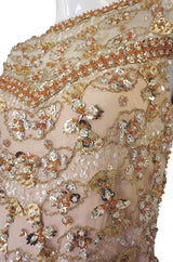 1960s Rare Nina Ricci Beaded Shift Dress