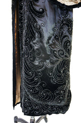 c1900 Jet Bead & Silk Evening Coat