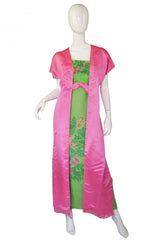 1950s Philip Hulitar Strapless Silk Dress & Skirted 1/2 Jacket