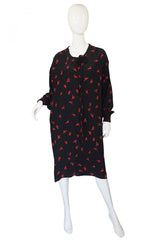 1970s Fendi Silk Coral Sack Dress