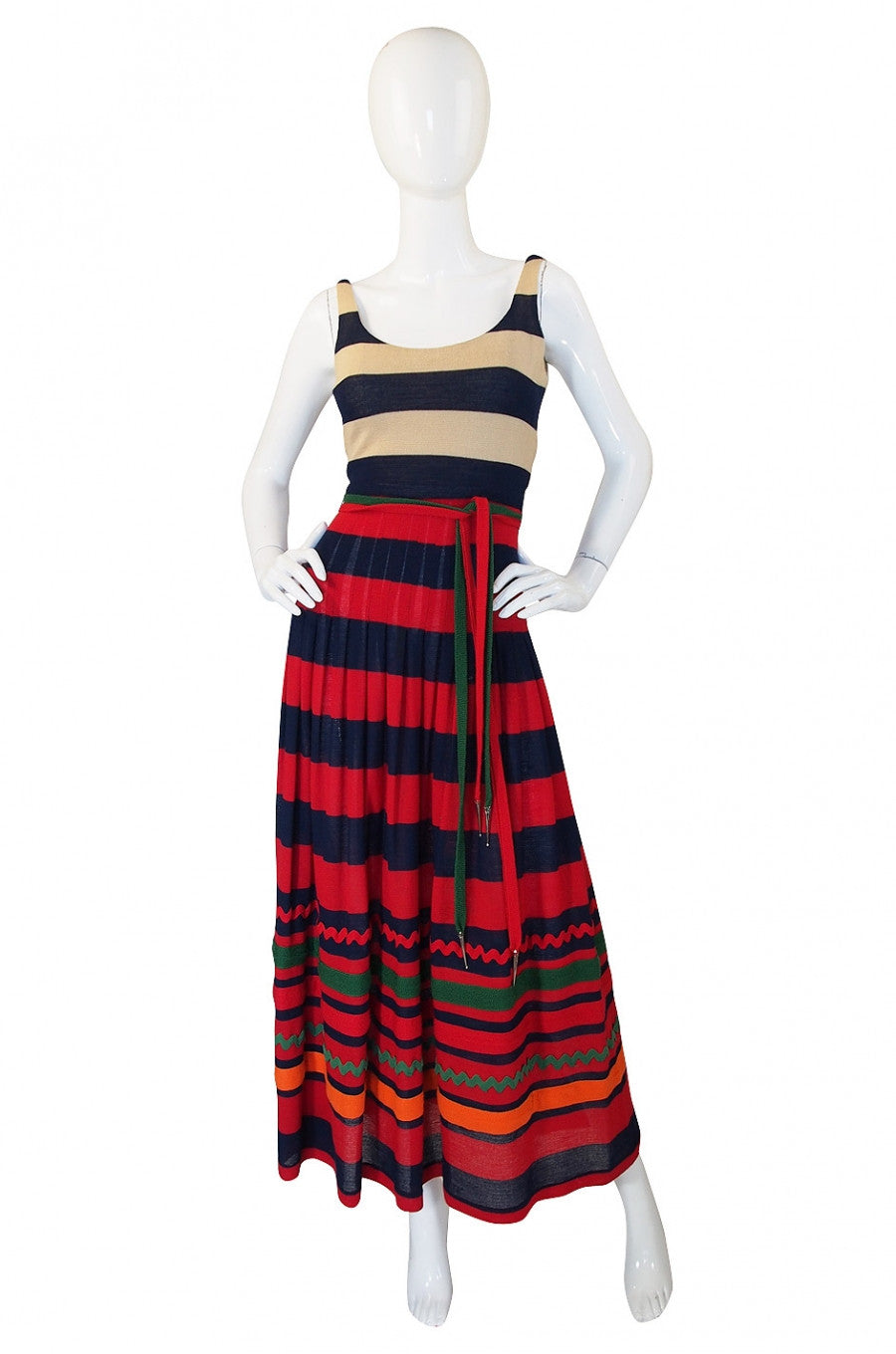 1970s Lanvin Striped Knit Maxi Dress – Shrimpton Couture