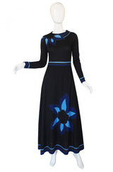 1970s Louis Feraud Maxi Flower Dress