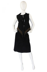 1970s Pierre Cardin Suede Vest & Skirt