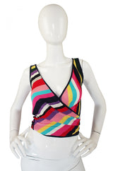 1973 Valentino Wrap Stripe Top