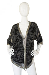 1970s Beaded Silk Top or Jacket