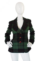 1980s Yves Saint Laurent Plaid Jacket