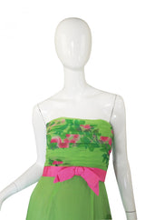 1950s Philip Hulitar Strapless Silk Dress & Skirted 1/2 Jacket