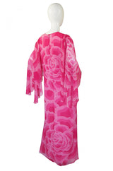 1970s Silk Chiffon Hanae Mori Gown