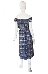Rare 1940s Nettie Rosenstein Silk Dress