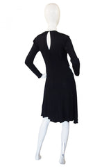 1970s Sant'Angelo Black Slinky Jersey Dress