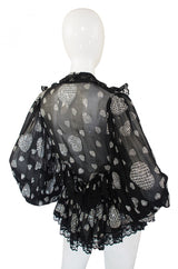 1970s Thea Porter Attr Glitter Top