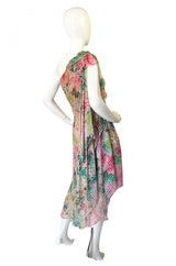 c.1983 Documented Mollie Parnis Silk Gown