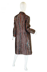 1960s Harlequin Metallic Brocade Coat