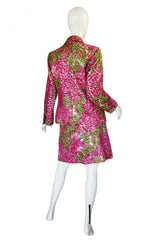 F/W 1989 Yves Saint Laurent Pink Silk Brocade Suit