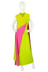 1960s Junior Vogue Original Crepe Gown