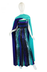 1960s Sequin Givenchy Gown & Wrap