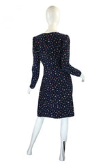 1970s Stavropoulos Printed Silk Dress