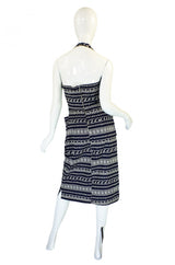 1950s Reindeer Embroidery Halter Dress