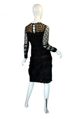 1970s Bill Blass Lace & Ribbons Dress