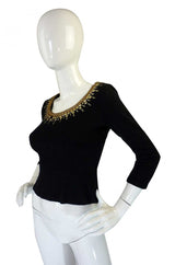 1950s Lanvin Attributed Beaded Top