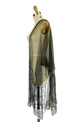 Early 19th Century Lame & Net Shawl