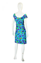 1960s Alix of Miami Floral Fitted Dress
