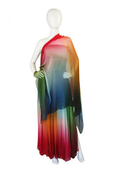 1970s Bill Blass Couture Ombre Gown